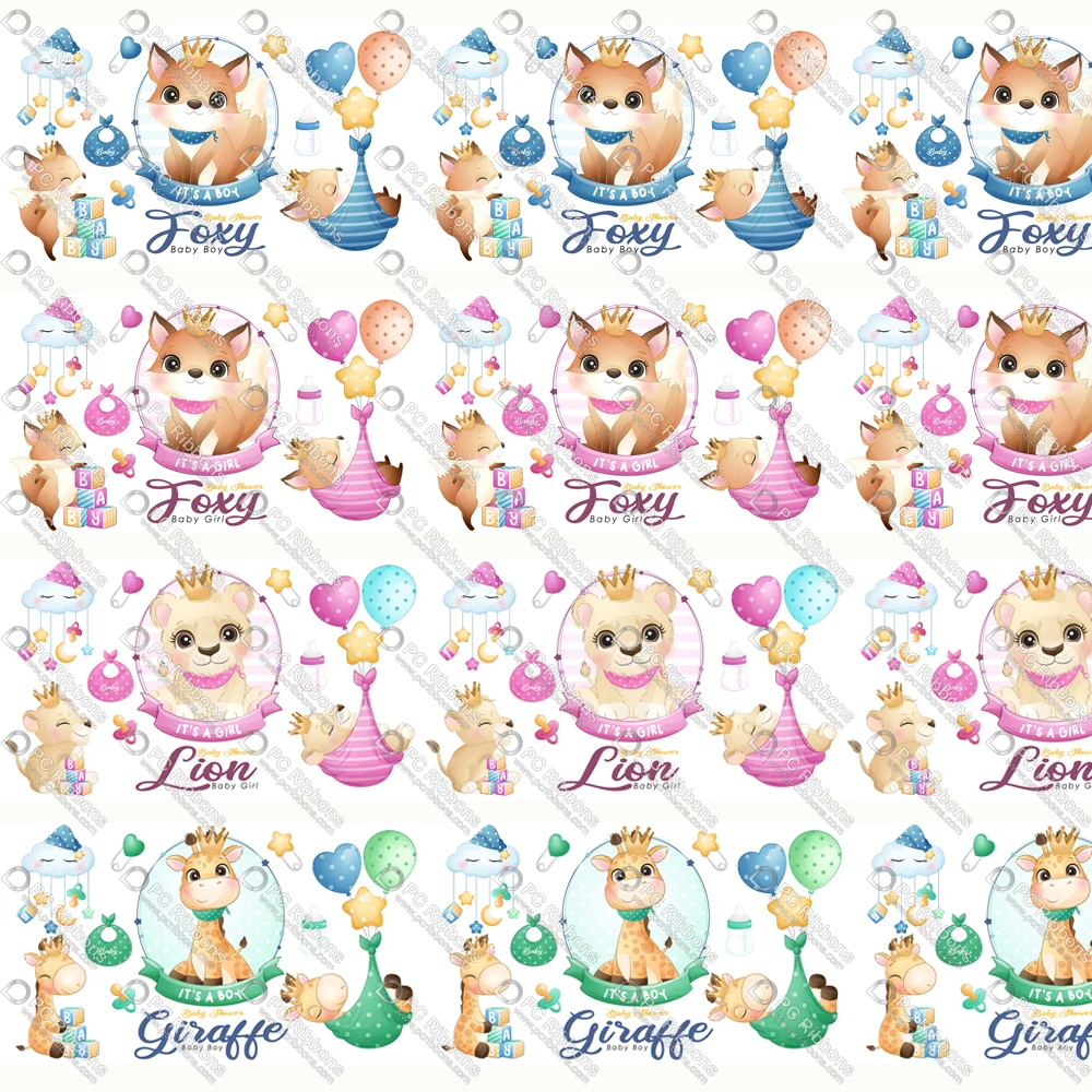 Шнурок/атласная/корсажная лента для рукоделия с принтом милого льва и жирафа, материалы ручной работы «сделай сам», бант для волос CA216 Шнурок/атласная/корсажная лента для рукоделия с принтом милого льва и жирафа, материалы ручной работы «сделай сам», бант для волос CA216