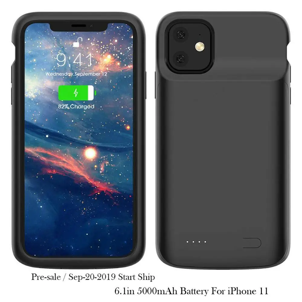 For iPhone 11 5500 мАч портативный блок питания резервного копирования Внешнее зарядное устройство зарядный защитный чехол для батареи Крышка для iPhone 11 11Pro 11PorMAX - Цвет: For iPhone 11