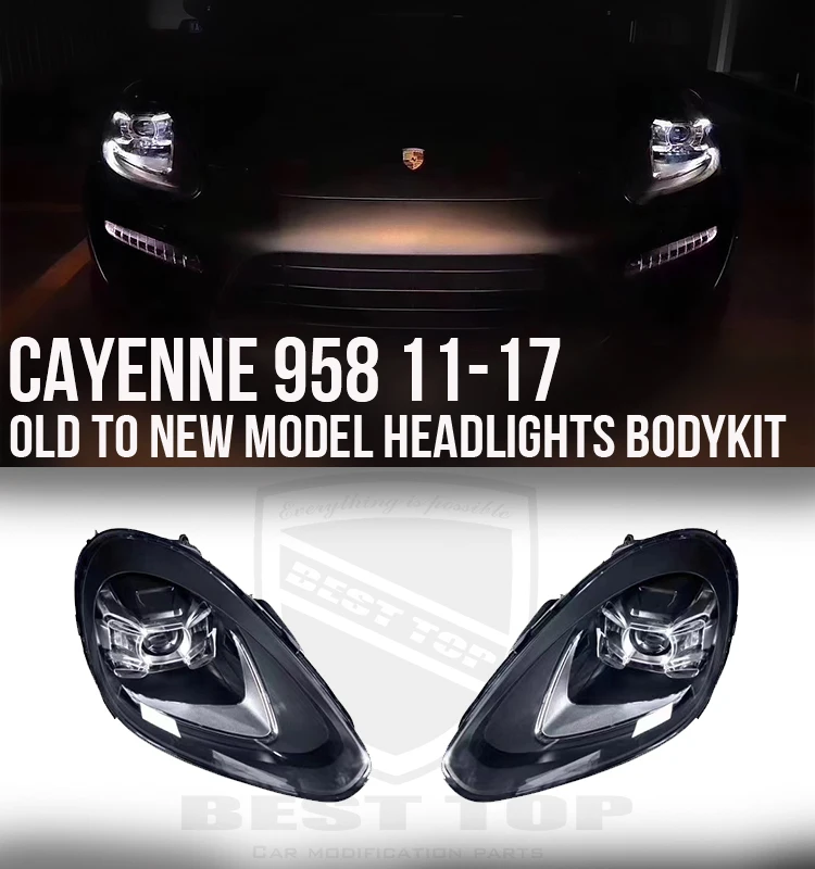 

Светодиодные фары головного света для Porsche Cayenne 2011 или 2017, старый стиль, новые автомобильные аксессуары