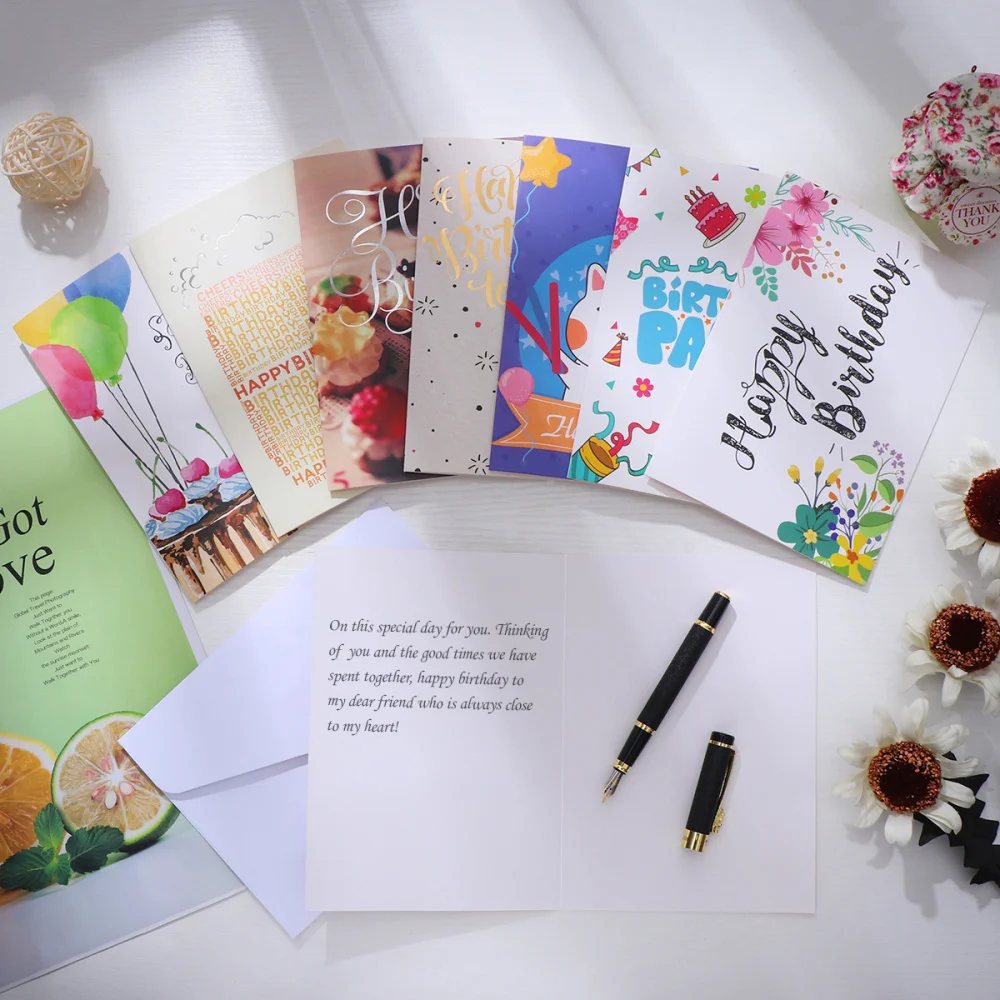 

Partykindom 40PCS Birthday Cards with 40PCS Envelopes Creative Birthday Cards Bulk Box Set