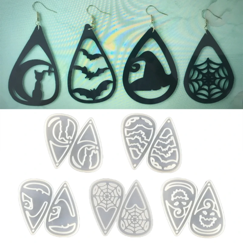

Halloween Earrings Mold Silicone Earring Mold Earring Jewelry Epoxy Resin Casting Resin Jewelry Making DIY Craft