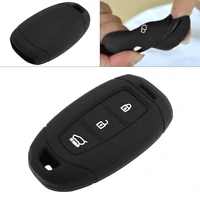 3 button silicone smart remote car key case key case for 2017 2018 hyundai i30 ix35 solaris elantra grandeur ig accent santa