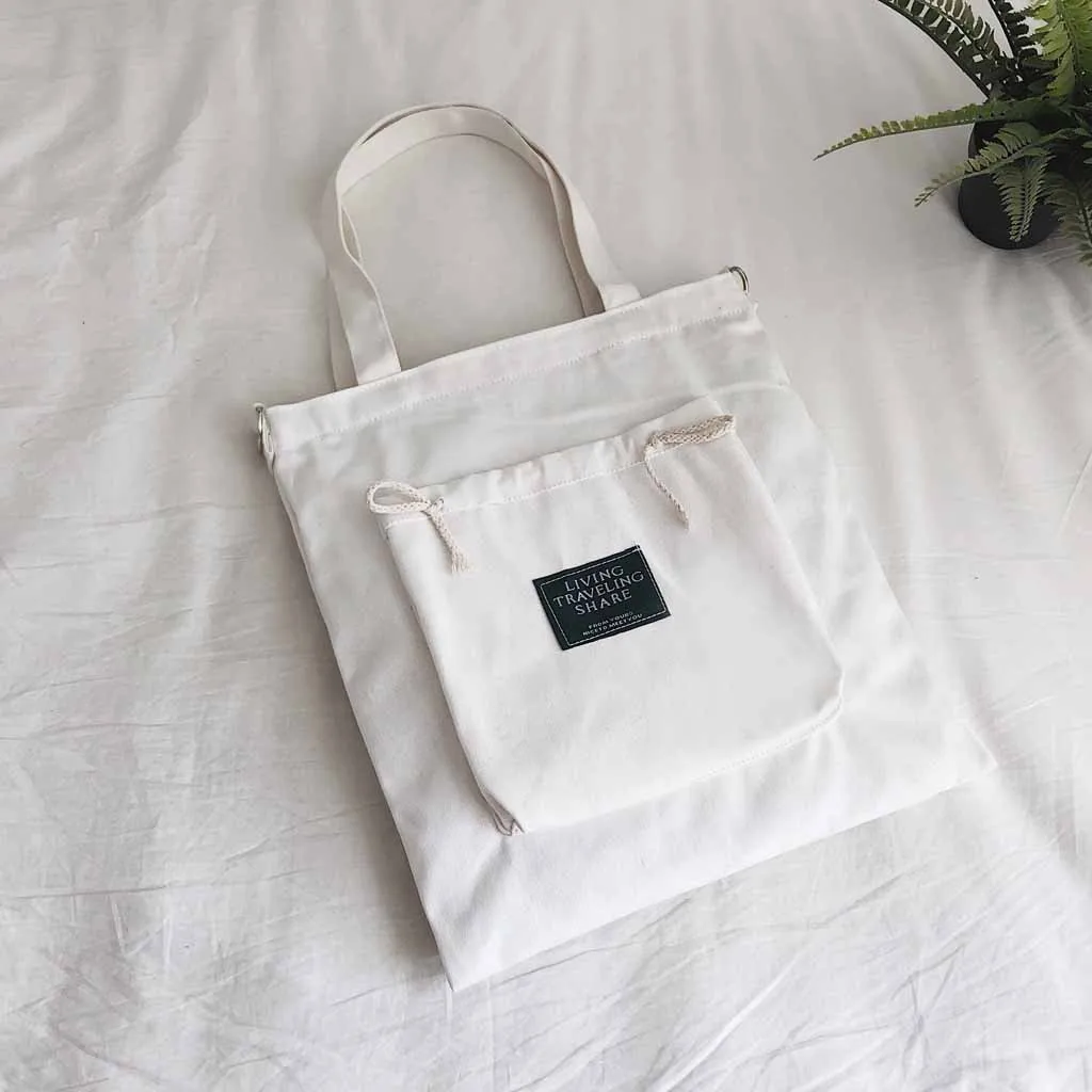 Простая Женская Холщовая Сумка для покупок многоразовые складные экологически