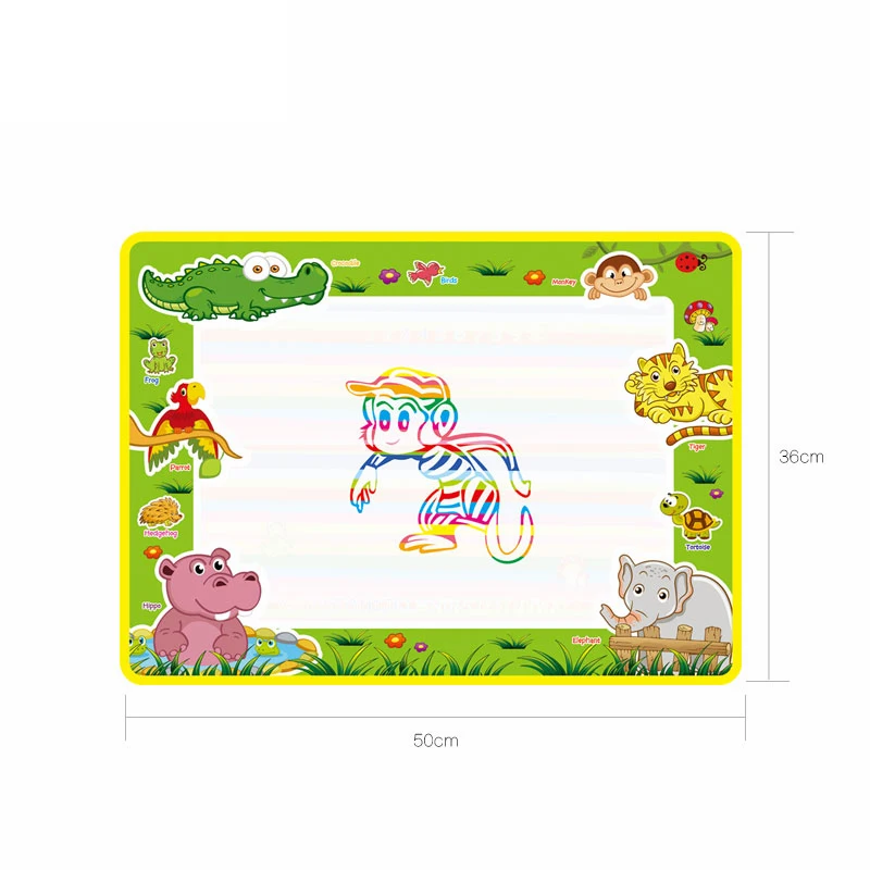 5 видов Радуга волшебный водный коврик для рисования и 2 ручки каракули доска