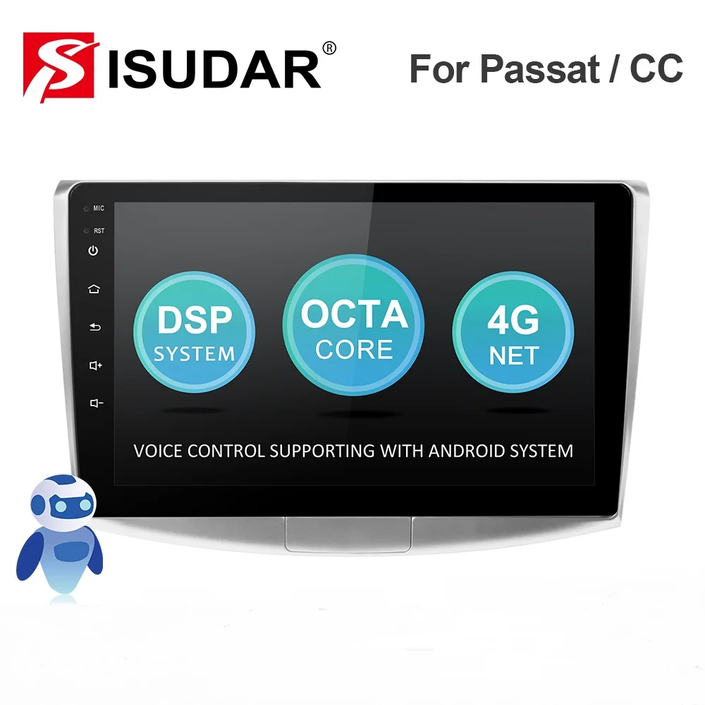 ISUDAR V57S Android Авторадио для Passat B6 B7/VW/Volkswagen автомобильное радио с экраном CANBUS DSP