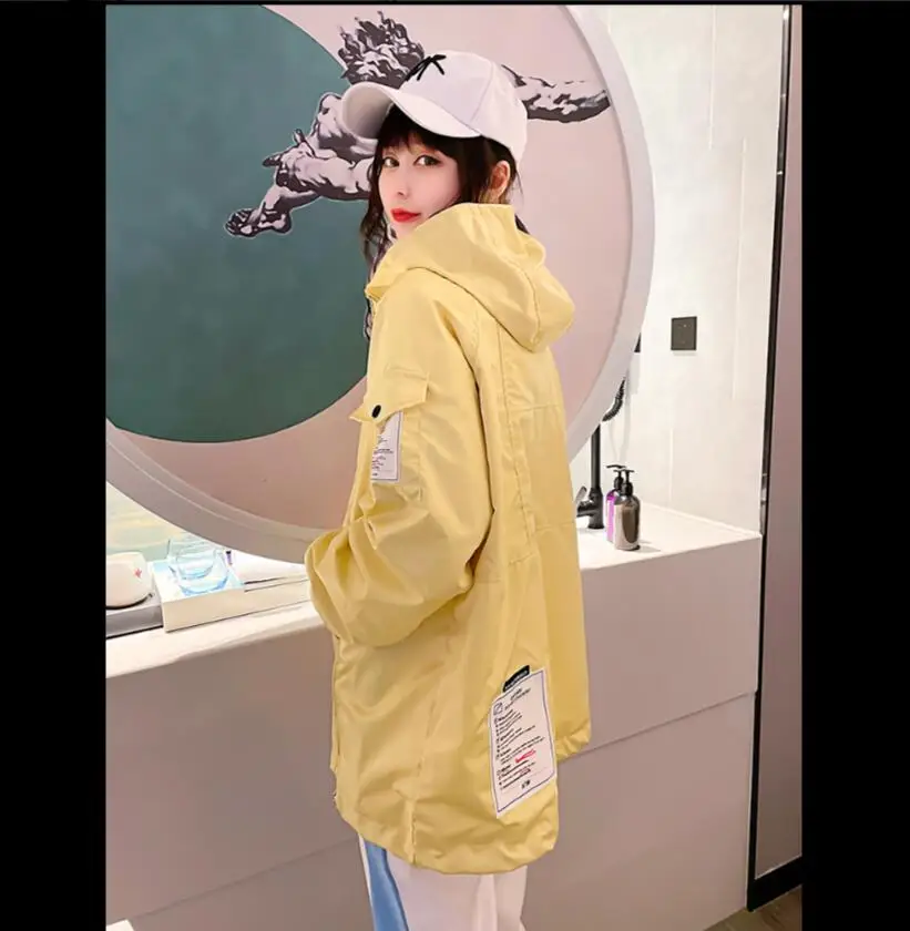 Женская куртка на двойной молнии тонкая короткая ветровка в европейском стиле