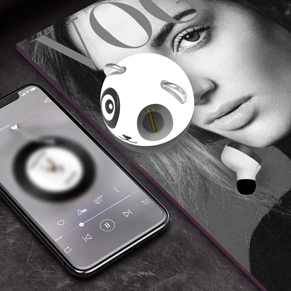 Мультяшные Спортивные Беспроводные наушники 5 0 панда портативные мини