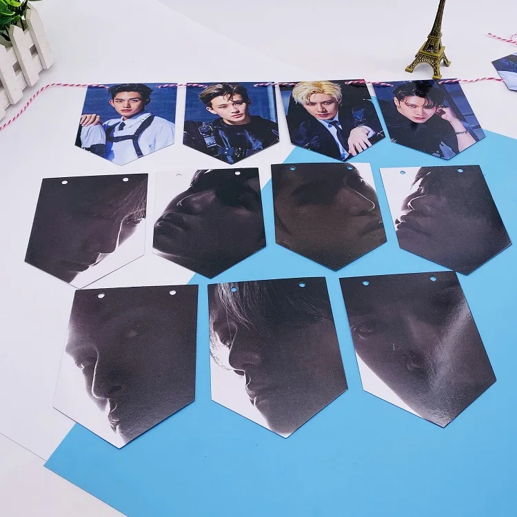 kpop SUPERM small gift Photo cards Hanging flags