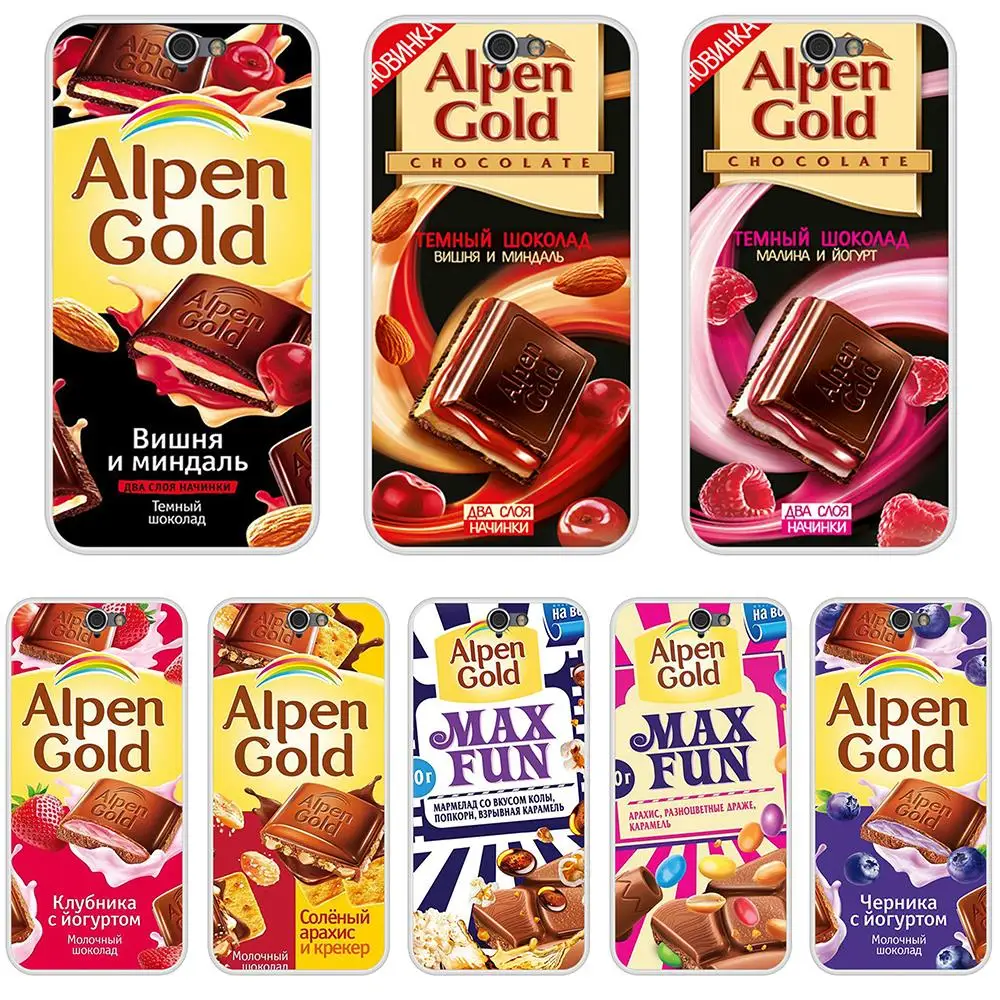 Силиконовый чехол для HTC One A9 Мягкий ТПУ Забавный шоколадный русский