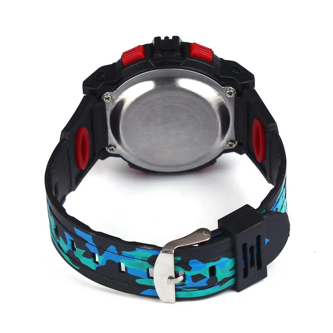 

Camouflage Strap Multifunctional Childrens Digital Watch Sport LED Display Alarm Clock Luminous Waterproof Electronic Watches