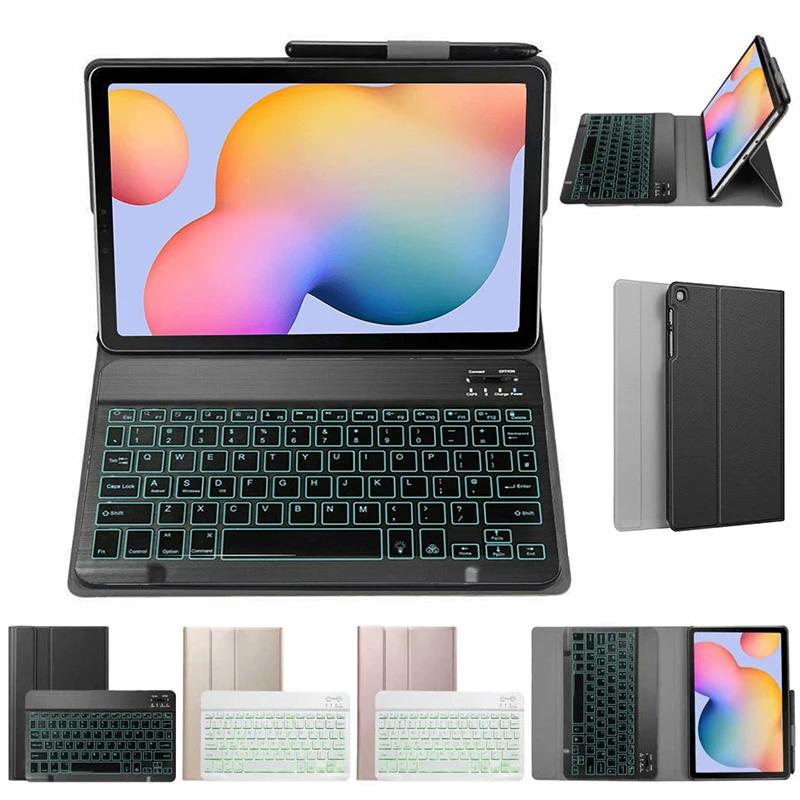 

Slim Keyboard Case for Samsung Galaxy Tab S6 Lite P610 P615 10.4'' Tablet Bluetooth Keyboard for SM-P610 SM-P615 Leather Cover
