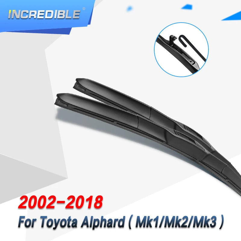 

Невероятные щетки стеклоочистителя для Toyota Alphard Vellfire ANH10 / ANH20/AGH30, подходят к модели крючков/кнопочных рычагов