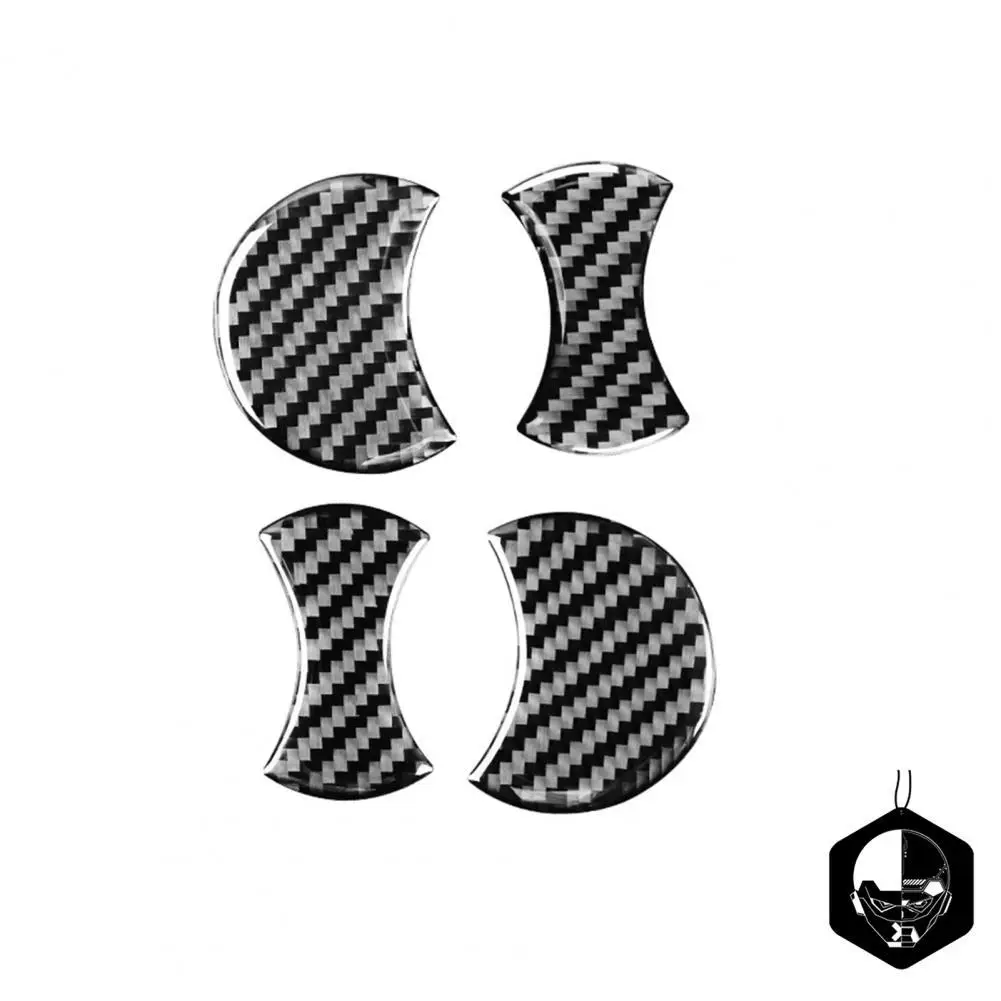 

4Pcs Exquisite Panel Trim Glossy UV-proof Decorative Waterproof Carbon Fiber Rear Trunk Logo Sticker Trim for Audi A6L A7 2019