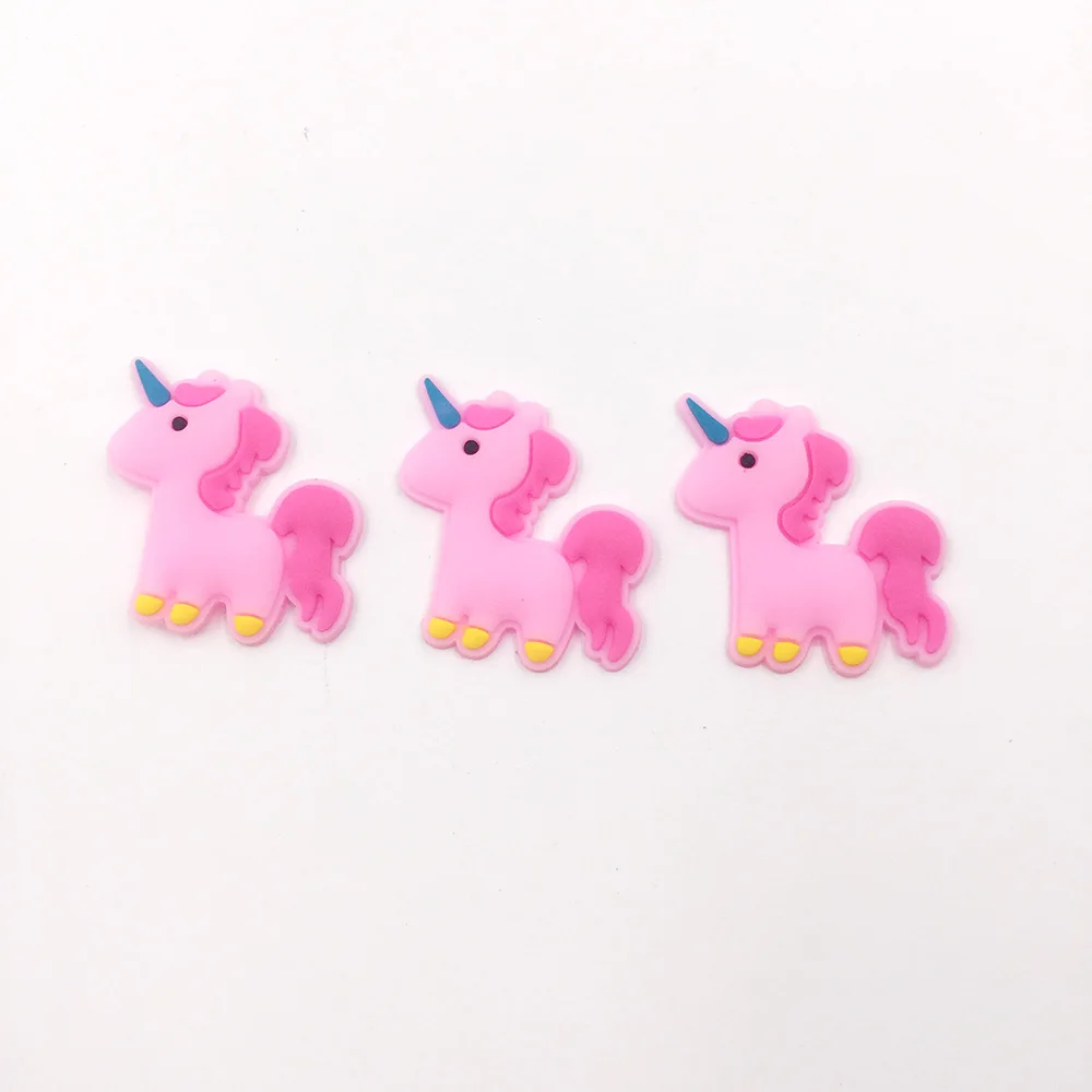 20 шт. кавайный Единорог силиконовая резина плоский задник кабошон сделай сам