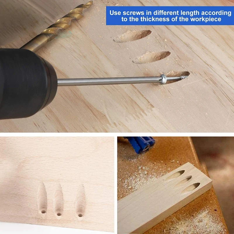 

Pocket Hole Jig Kit with Build-in Clamp and Scale, Heavy Duty, All-In-One Aluminum Pocket Hole Jig Set