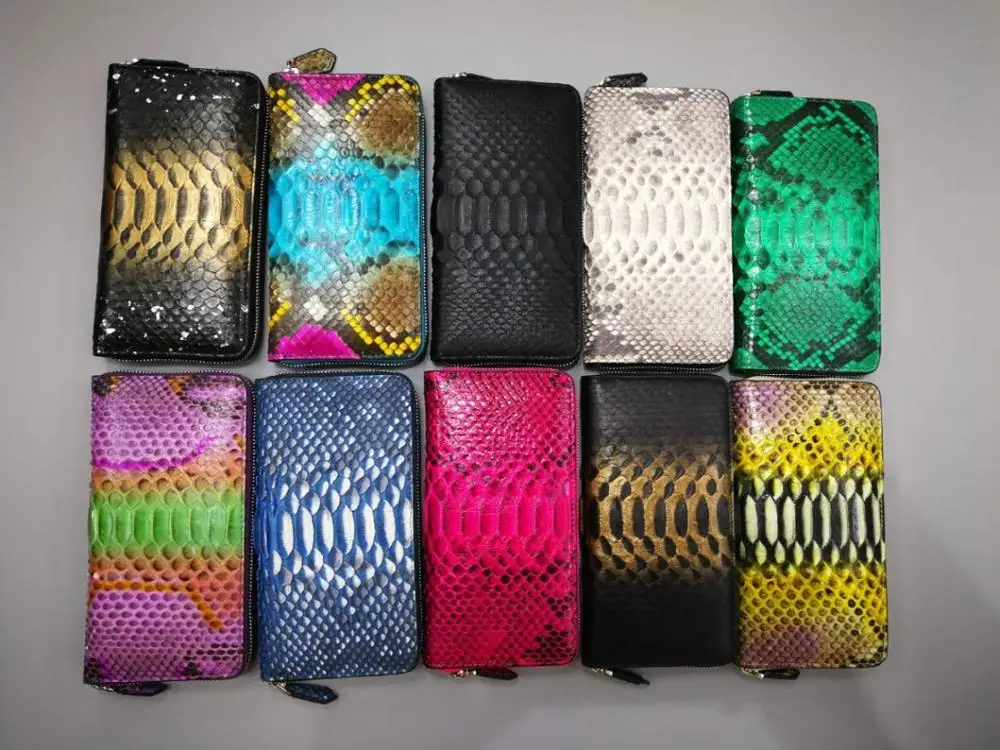 Естественная натуральная кожа питона кошелек из змеиной кожи держатель