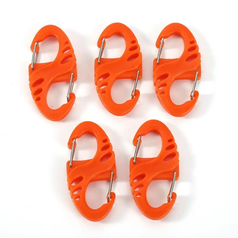 

5 шт. Пластик Сталь S Форма рюкзак застежки Легкие Полые Рисунок 8 кнопок карабины брелок Кемпинг Пеший Туризм Бутылка крюк