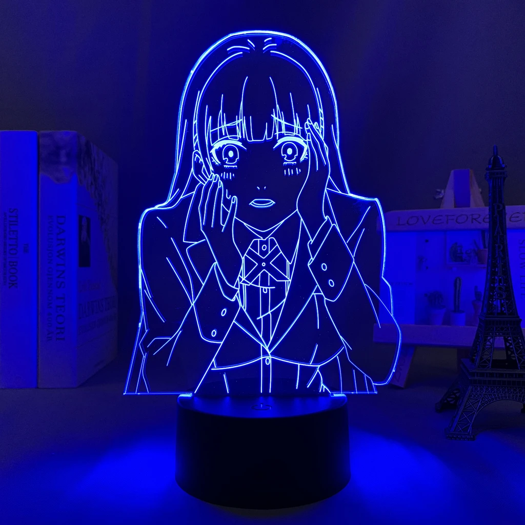 

Kakegurui Compulsive Gambler Anime Led Lamp Ririka Momobami for Room Decor Table Lamp Bedside Manga Kakegurui Led Night Light