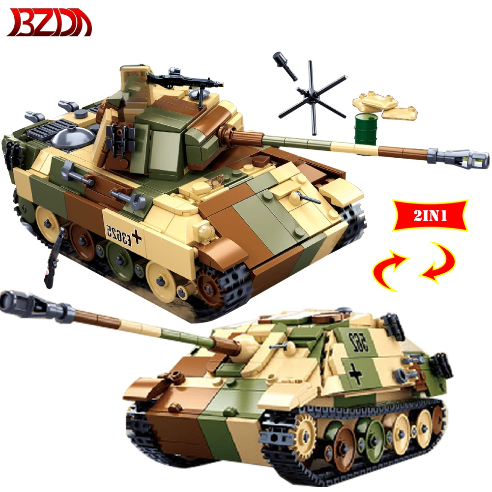 Конструктор BZDA WW2 немецкая пантера G средний танк строительные блоки MOC военный