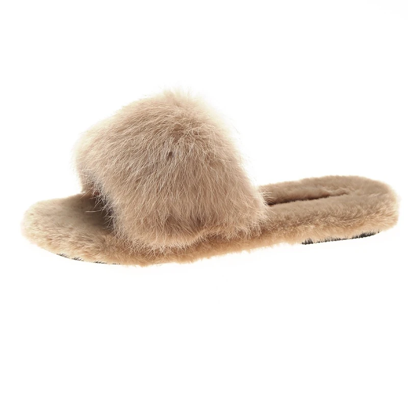 Женские теплые однотонные мягкие удобные плюшевые тапочки для пола в помещении