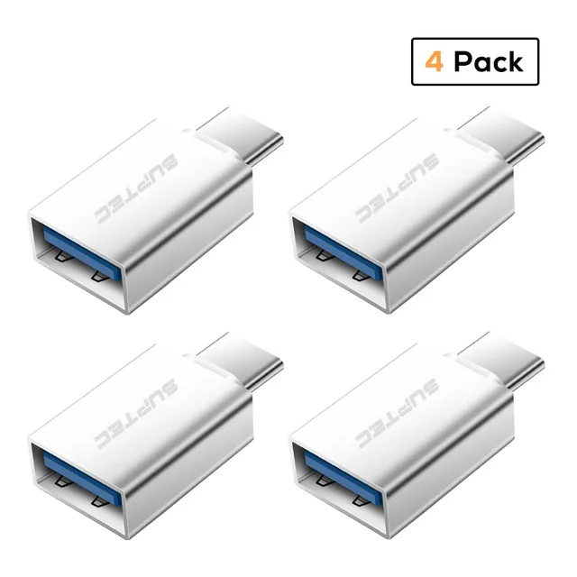 SUPTEC 10 ПАК usb type C OTG адаптер USB C к USB 3,0 OTG кабель type-C адаптер Разъем для Macbook samsung S10 S9 huawei P20 - Цвет: Серый