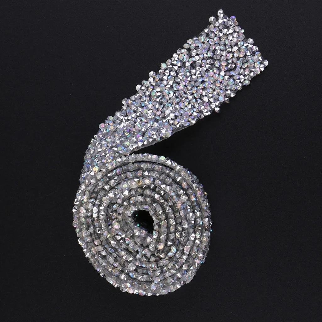 Серебристые Стразы AB аппликации с кристаллами отделка из железа для свадебного