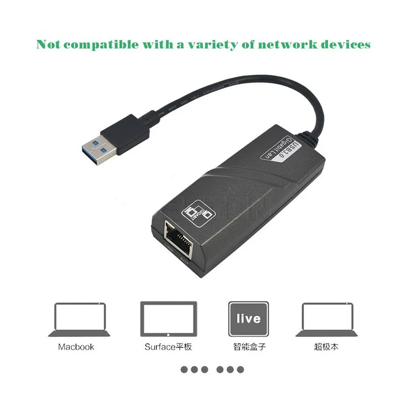 Внешняя сетевая карта Basix USB 3 0 Ethernet к RJ45 адаптер Rj45 LAN с 10/100/1000 Мбит/с гигабитный