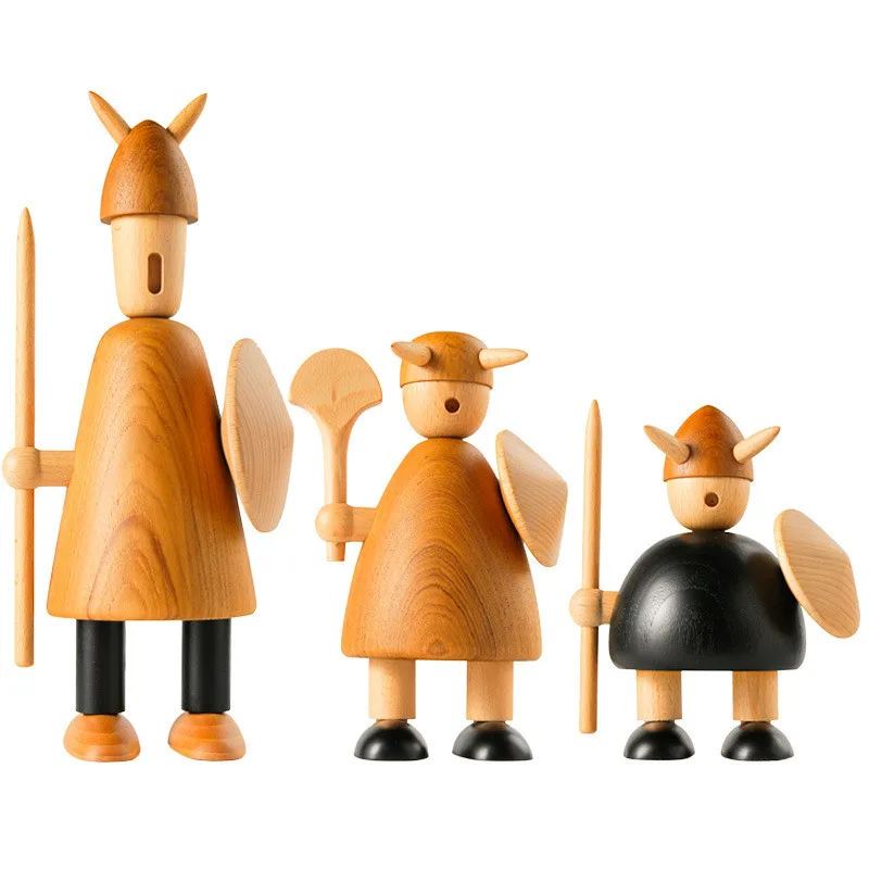 [HHT] скандинавские тиковые куклы пираты Викинги деревянные украшения поделки