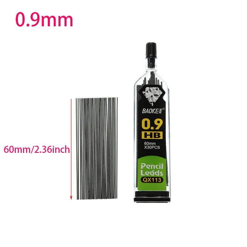 

Автоматические грифели для механических карандашей ALSMT 0,3/0,5/0,7/0,9 мм