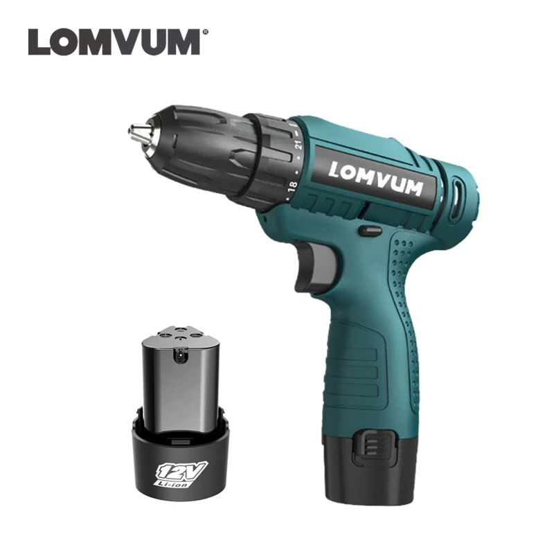 Мини отвертка 12 В двухскоростная аккумуляторная дрель с литиевой батареей