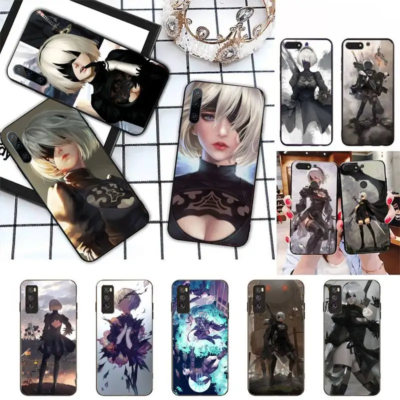 

YNDFCNB Anime nier automata Phone Case For Huawei Honor 10i 20i 8 Pro 9 10 20 Lite 30 Pro Luxury Back Coque