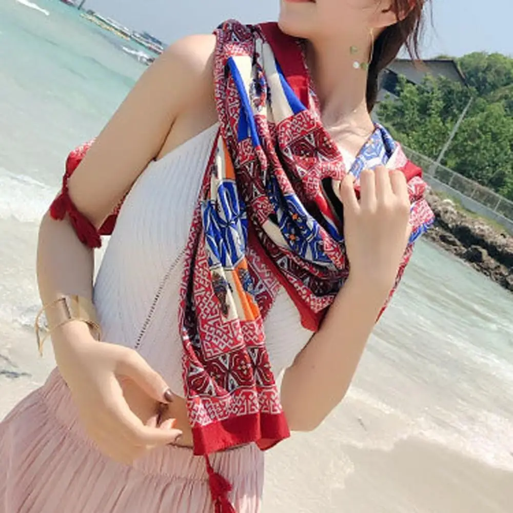 Модный 2020 для женщин шарф Павлин перо печати Шелковый защиты от солнца пляжное