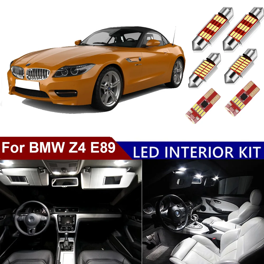 

11Pcs For BMW Z4 E89 LED Interior lights Kit White Error Free Dome Map Trunk Footwells Lights Canbus