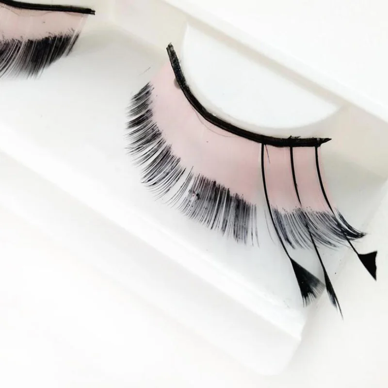 Длинные перьевые ресницы Bittb макияж для вечеринки по случаю Хэллоуина