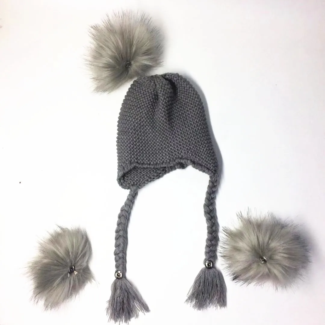 Шапка вязаная крючком с помпоном для детей от 6 месяцев до 3 лет зима мальчик