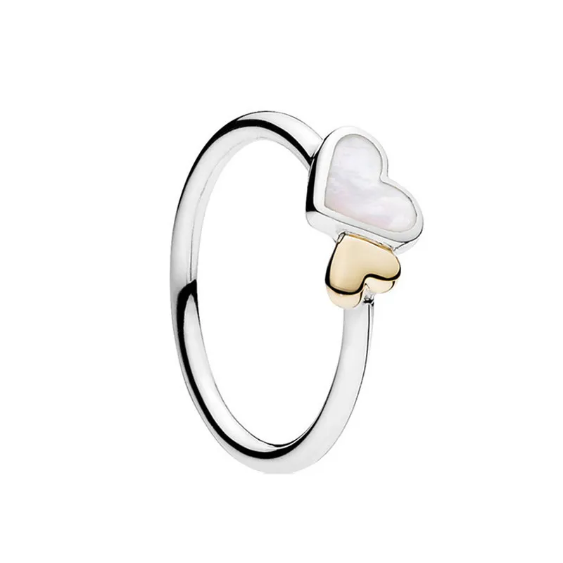 Сковорода для дома 925 серебряного цвета яркая сердце как серебро Кольцо love