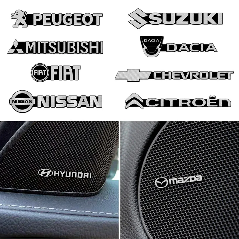 4 шт. автомобиль аудио украсить 3D алюминиевая эмблема Стикеры для Opel Renault BMW Hyundai