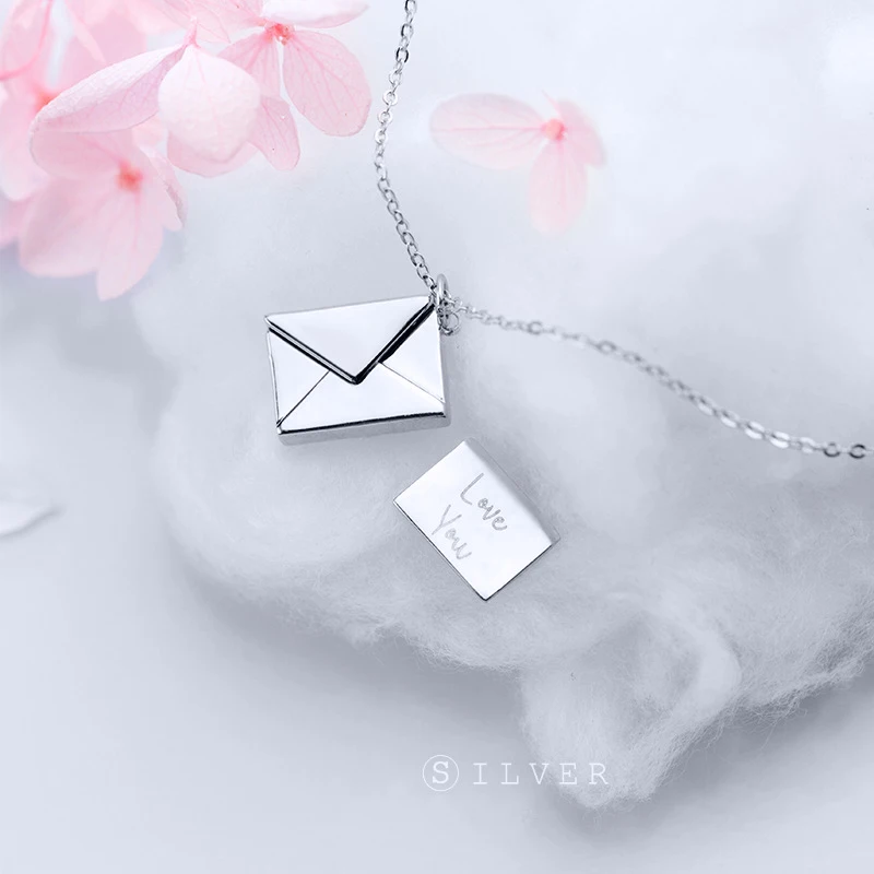 Trusta, 925 пробы, серебряное ожерелье, ювелирное изделие "I love you", ожерелье с подвеской, специальный Рождественский подарок для подруги жены DS1349 - Окраска металла: Silver