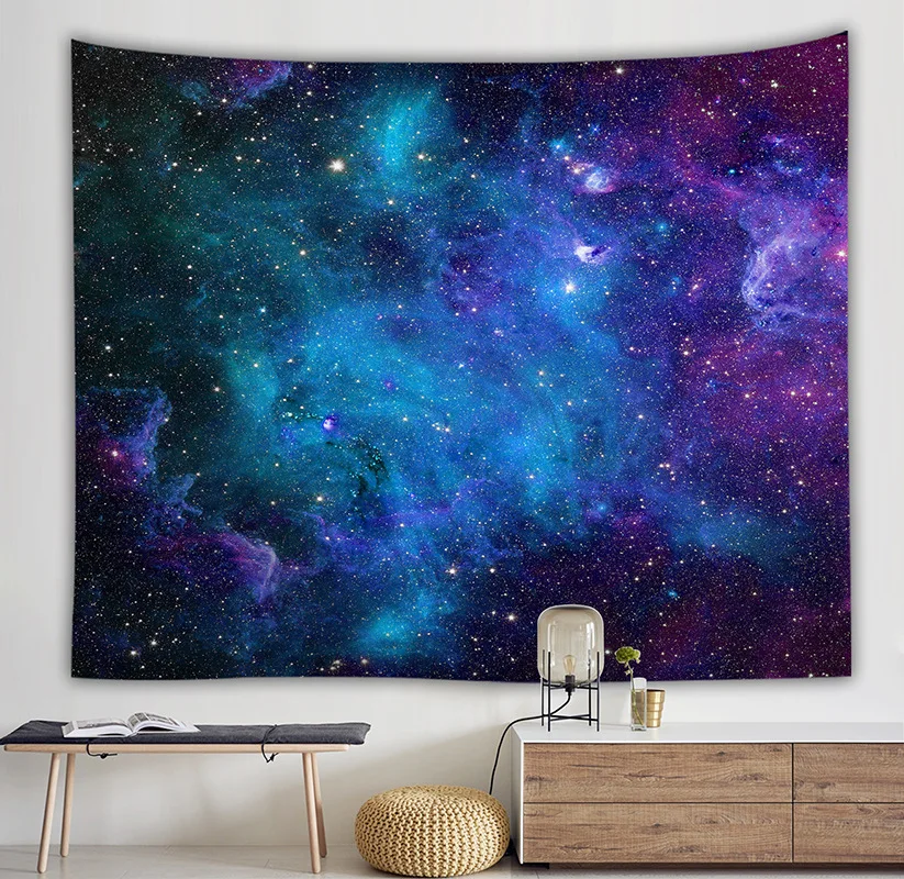 Психоделический красочный гобелен космической галактики земли Настенный декор