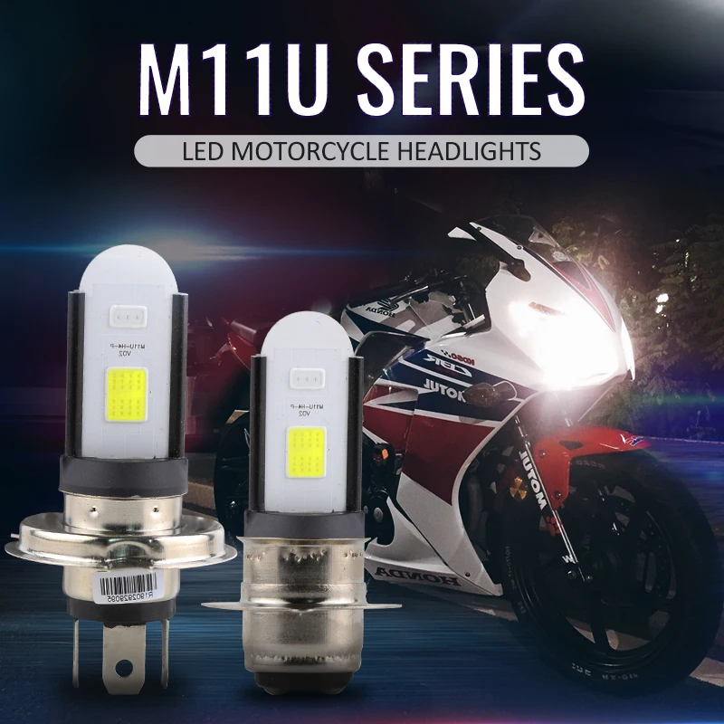RTD M11U 1 шт. P15D H6 H6M H4 HS1 P43T светодиодный головной фонарь для мотоцикла 12 В