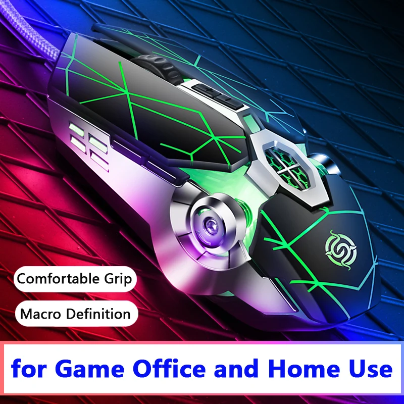 pro gamer gaming mouse 8d 3200dpi adjustable wired optical led computer mice usb cable silent mouse for laptop pc free global shipping