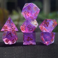 rpg dice set handmade mirror polyhedral dice set for dd table games role playing rolling dnd dice set