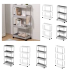 34 яруса, Кухонная Тележка для хранения, хозяйственная тележка с 4 колесами, вращающаяся тележка для хранения, полки для ванной комнаты, стеллажи для хранения, раздвижная полка