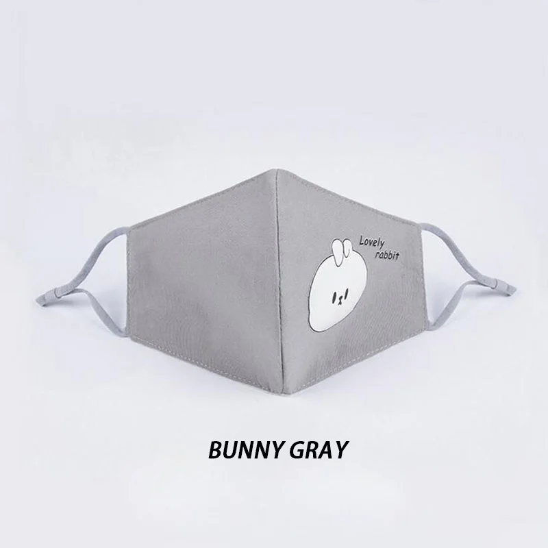 Новинка мультяшная модная маска для лица Guli bear с надписью черная защитой от