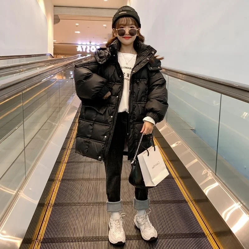 Куртка-парка для мальчиков и девочек длинная розовая Зимняя | Детская одежда