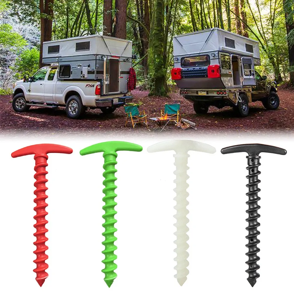 

5Pcs LuminousCamping Tent Travel Camping AccessoriesNylon Screw Spiral Tent Peg Stakes Nail Outdoor Camping Awning Pin