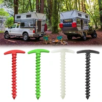 5pcs luminouscamping tent travel camping accessoriesnylon screw spiral tent peg stakes nail outdoor camping awning pin