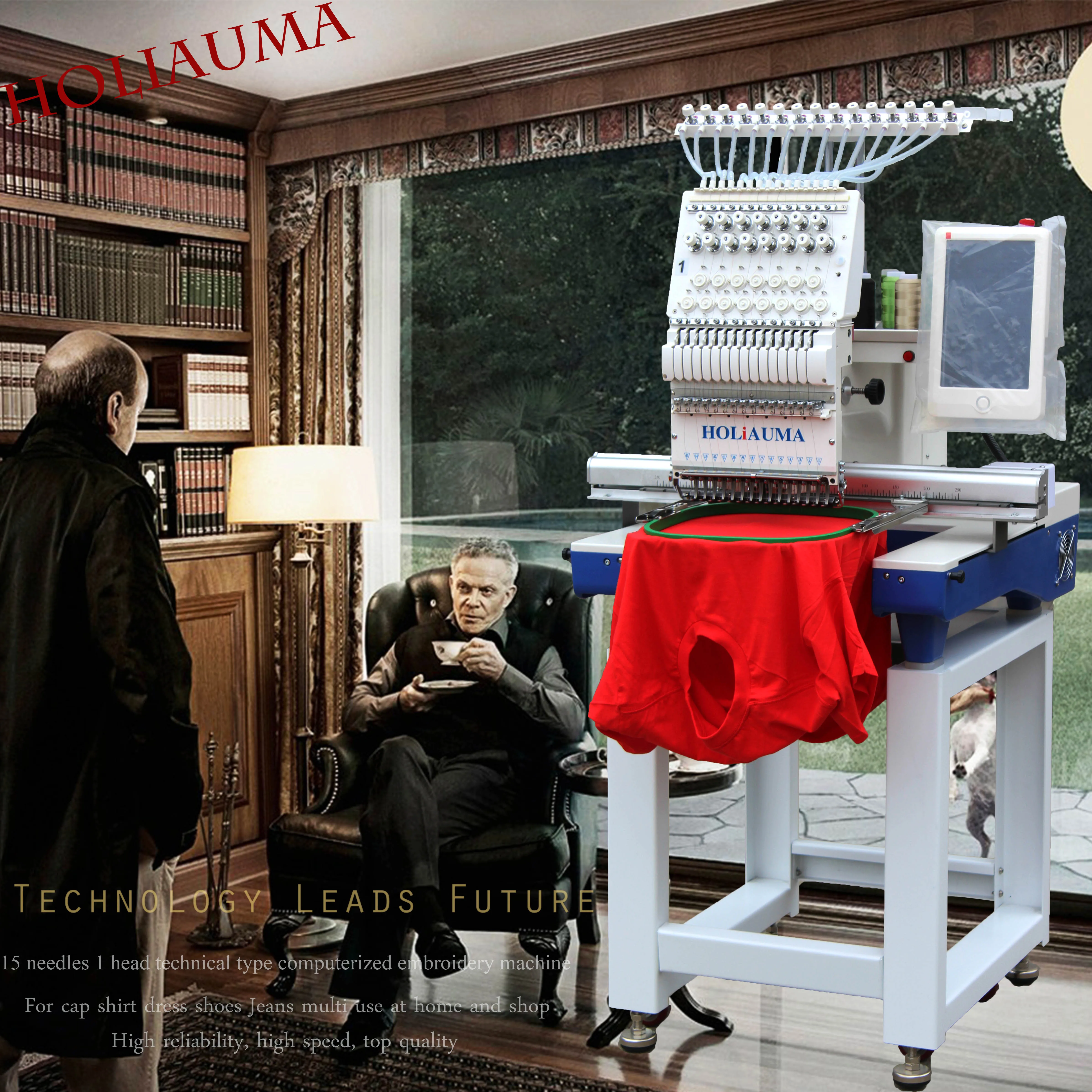 Машина для вышивания 15 игл компьютерная машина одной головкой|Машина вышивания| |