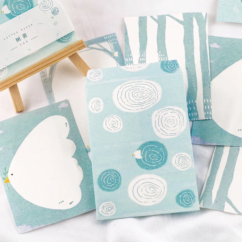 Набор конвертов милые конверты 4 конверта + 8 букв бумага для руководства