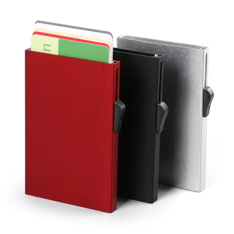 Качественный сплав кредитный держатель для карт мужчин тонкий анти защита